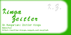 kinga zeitler business card